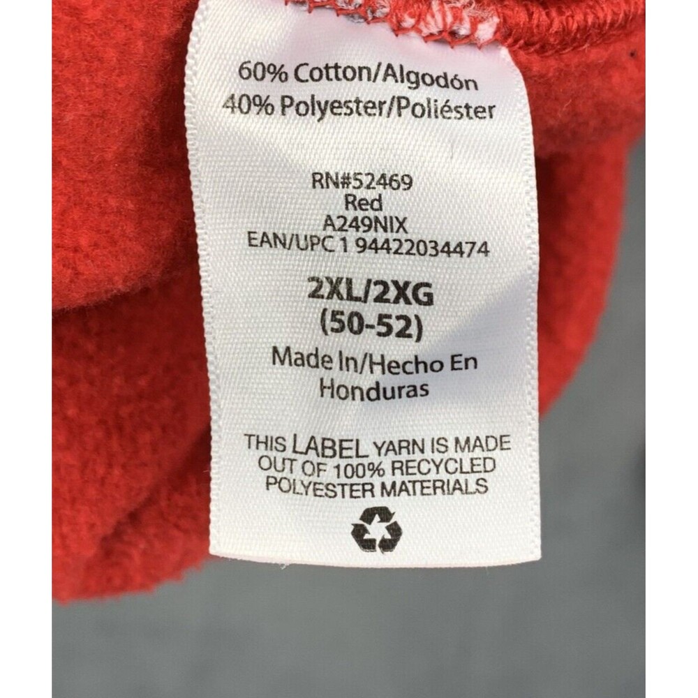 Athletic Works Men Zip Up Hoodie Size 2XL 50-52 Red Athletics Sports Workout - Picture 4 of 11
